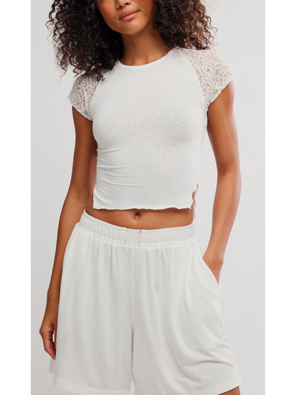 Free People Soft Side Sleep Set/Clean Ivory Medium